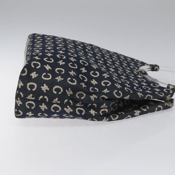 CELINE C Sulky Circle Shoulder Bag Canvas Navy Clear Auth 114765 - Picture 5 of 16